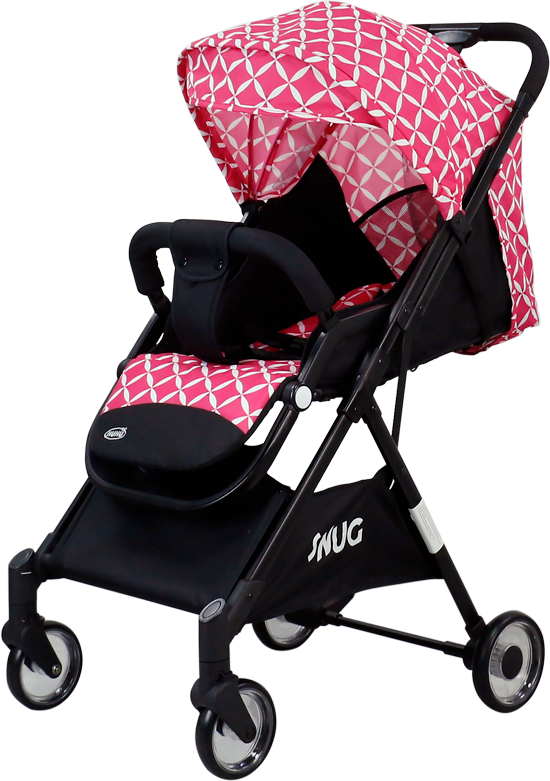 nunù passeggino snug rosa con accessori