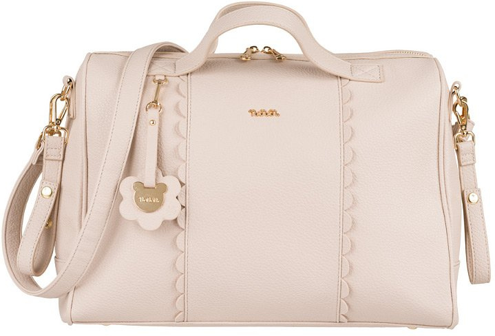 nanan borsa da passeggio ecopelle beige