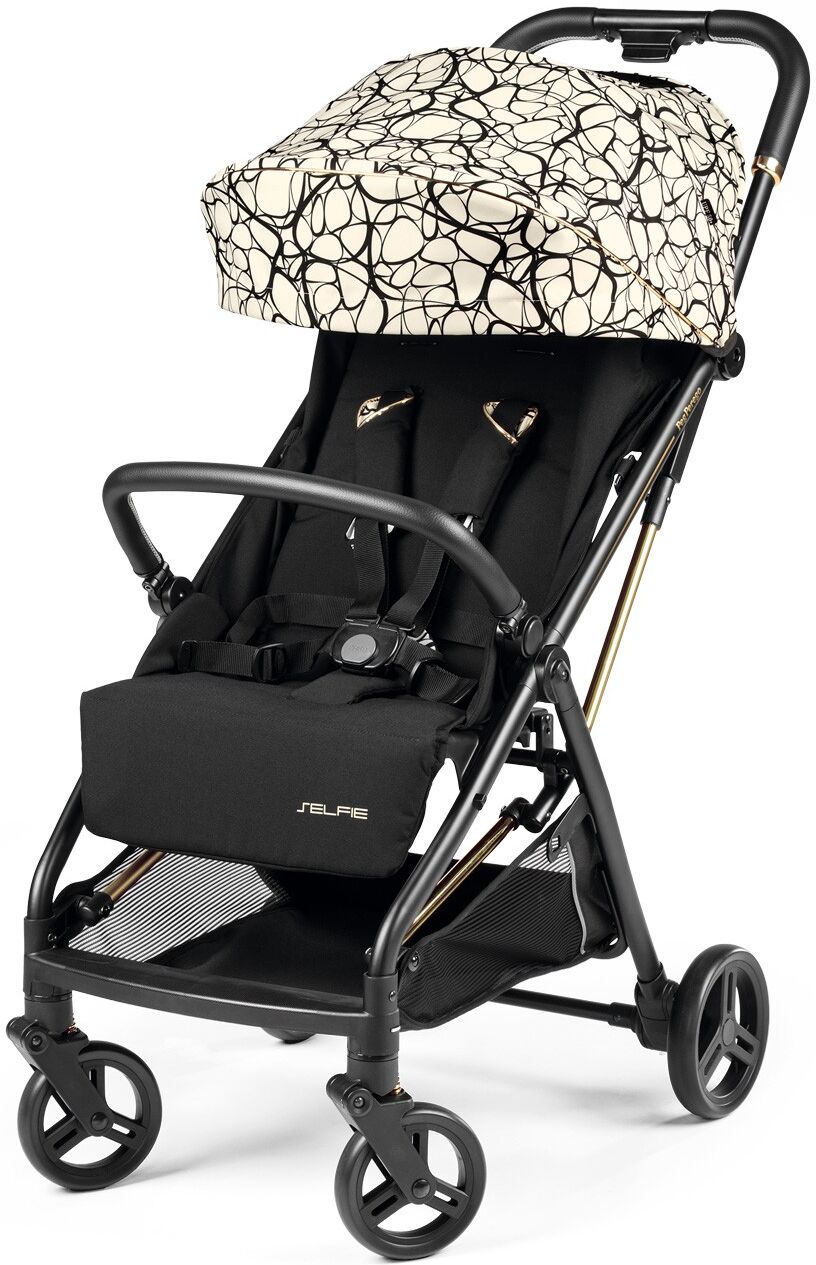 peg perego passeggino selfie graphic gold