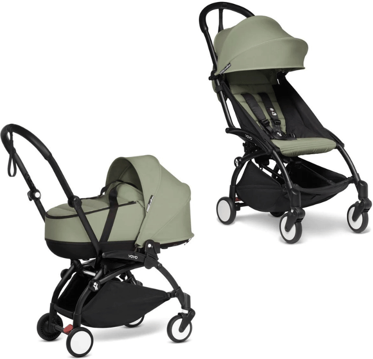 BabyZen duo Yoyo2 con Bassinet 0M+ e rivestimento 6M+ Black/Olive