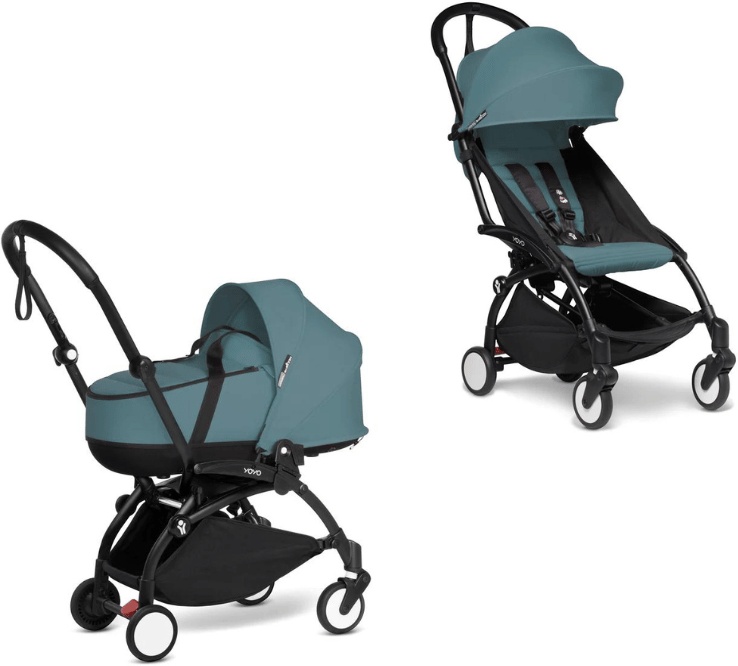 BabyZen duo Yoyo2 con Bassinet 0M+ e rivestimento 6M+ Black/Aqua