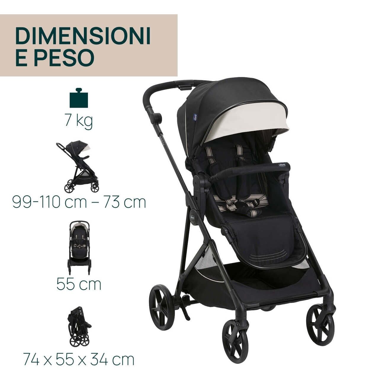 Chicco Trio Seety con Kory Essential - Scegli il tuo colore