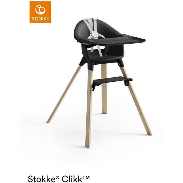 stokke seggiolone pappa clikk black natural