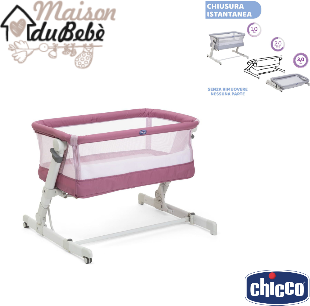 chicco culla co-sleeping next2me pop-up orchid