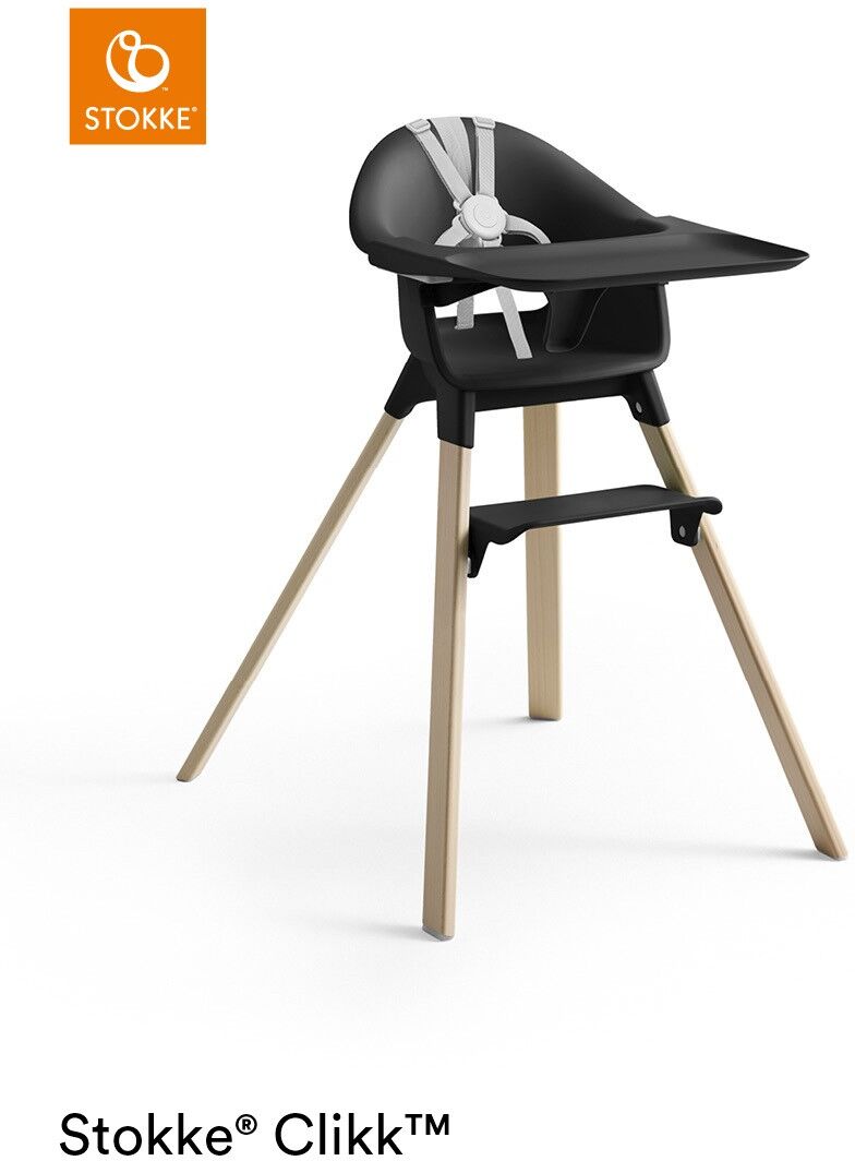 Stokke Seggiolone Pappa Clikk Black Natural