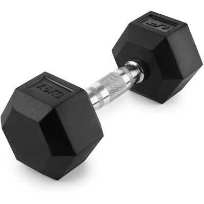 Manubrio HEX in ghisa con rivestimento in gomma 7,5 kg - UpForm Manubrio HEX in ghisa con rivestimento in gomma 7,5 kg - UpForm
