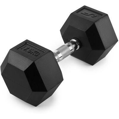 Manubrio HEX in ghisa con rivestimento in gomma 17,5 kg - UpForm Manubrio HEX in ghisa con rivestimento in gomma 17,5 kg - UpForm