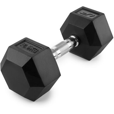 Manubrio HEX in ghisa con rivestimento in gomma 12,5 kg - UpForm Manubrio HEX in ghisa con rivestimento in gomma 12,5 kg - UpForm