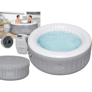 Bestway Piscina Fuori Terra Idromassaggio Gonfiabile da Esterno SPA 4 Posti Piscina per Giardino ø180 cm - 60035 St.Lucia Airjet Lay-Z-Spa