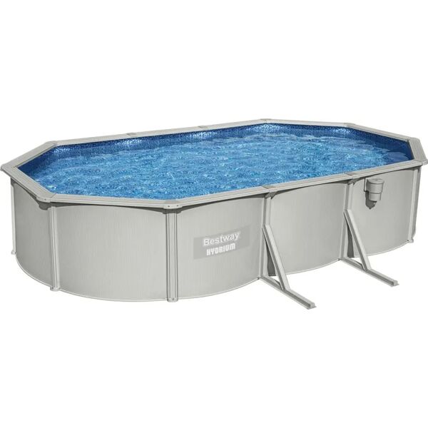 bestway piscina fuori terra rigida da giardino piscina esterna ovale 610x360x120 cm con pompa filtro - 56369