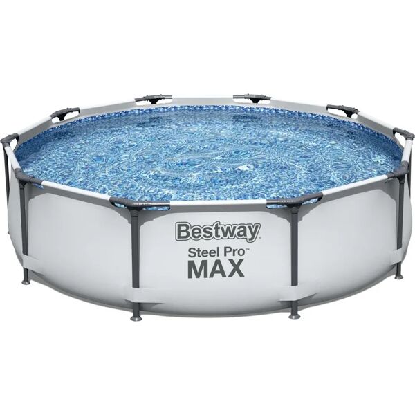 bestway piscina fuori terra rigida da giardino piscina esterna rotonda con toppa di riparazione capacità 4678 litri con pompa filtro - 56406