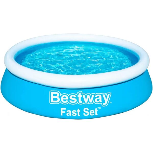 bestway piscina fuori terra autoportante gonfiabile da esterno 940 litri piscina da giardino in pvc ø 183 cm con toppa di riparazione colore azzurro - 57392