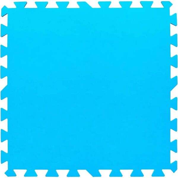 bestway tappetino tappeto piscina telo pvc sottopiscina 9 pezzi 50x50 cm colore blu - 58220-2