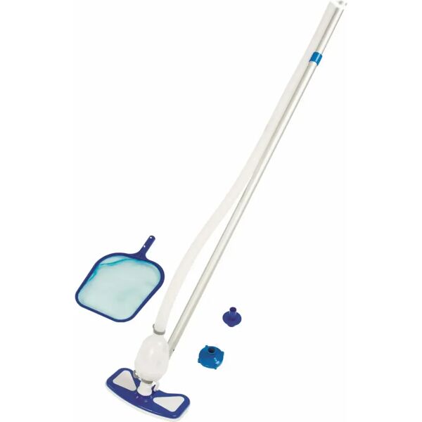 bestway kit pulizia piscina aquaclean con asta tubo e retino - 58234