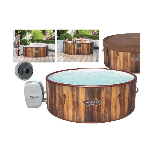 bestway piscina fuori terra idromassaggio gonfiabile da esterno spa 7 posti piscina per giardino ø 180x66 cm - 60025 helsinky airjet lay-z-spa