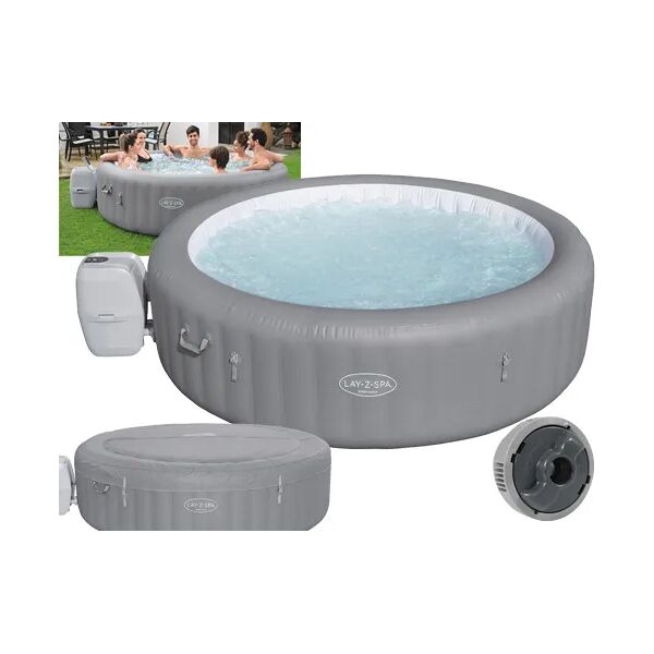 bestway piscina fuori terra idromassaggio gonfiabile da esterno spa 8 posti piscina per giardino ø 236x71h cm - 60135 grenada airjet serie lay-z-spa