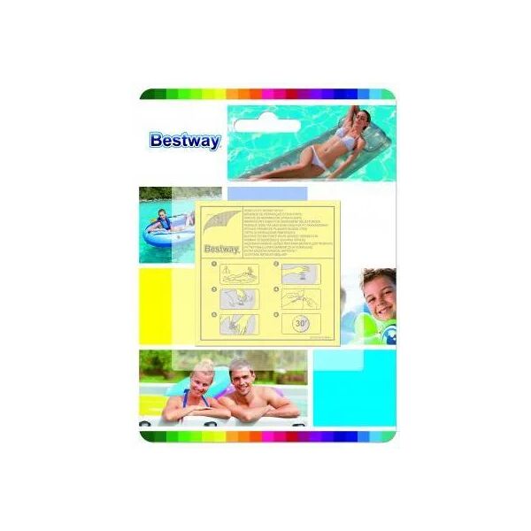 bestway kit riparazione piscine 10 toppe 42 cm heavy - 62068 duty