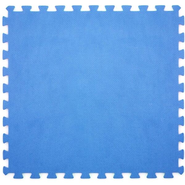 divina home set 6 pezzi tappeto per piscina tappetino puzzle morbido 60x60x0.8 cm colore blu - dh43871