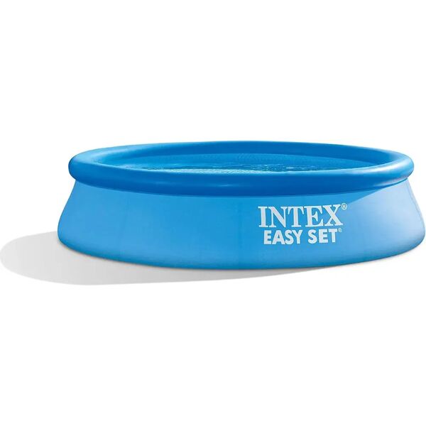 intex piscina fuori terra autoportante piscina da giardino in pvc rotonda ø 244 x 61 cm con pompa filtro colore blu - 28108np easy set