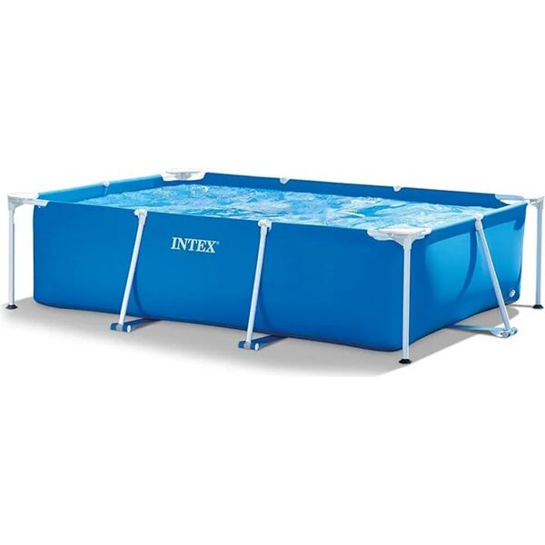 intex piscina fuori terra con telaio portante piscina esterna da giardino in pvc triplice strato rettangolare 260x160x65h cm - 28271 frame