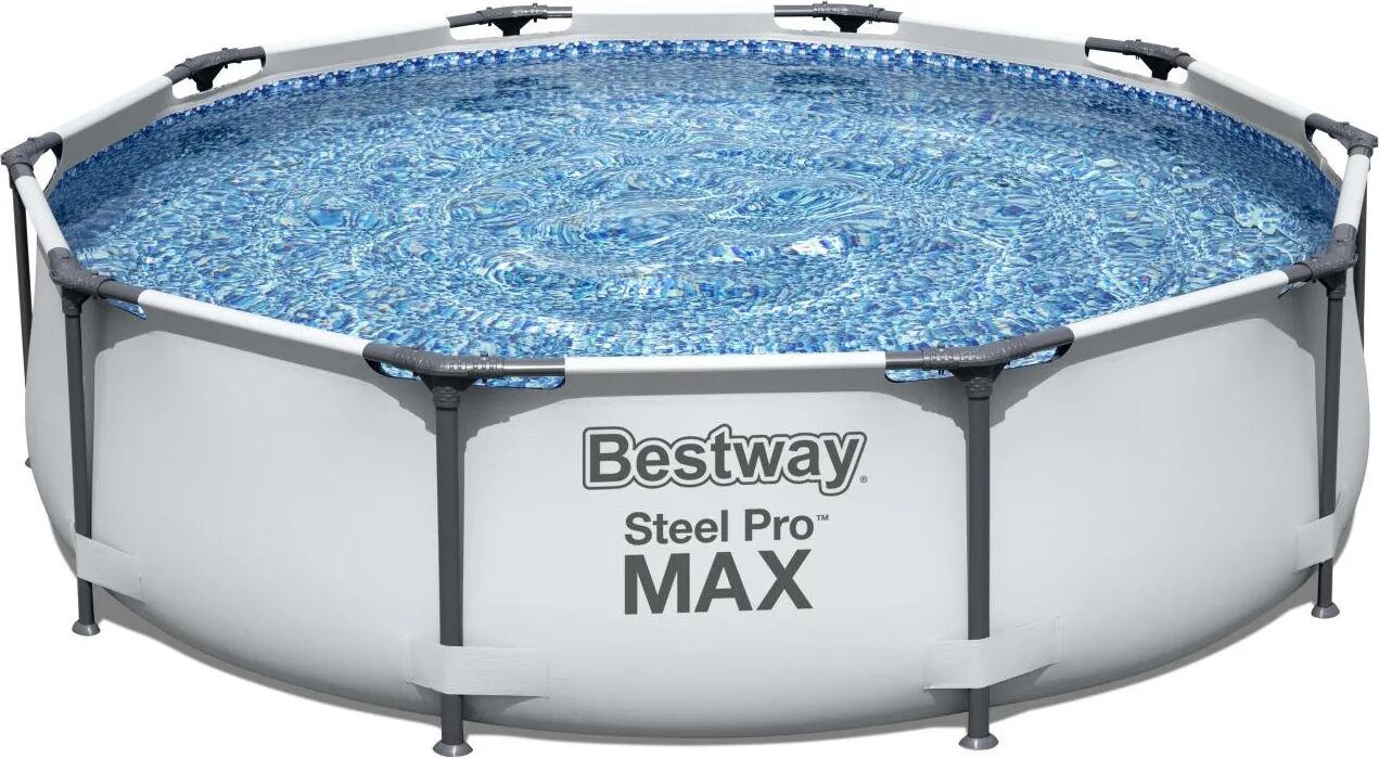 bestway piscina fuori terra rigida da giardino piscina esterna rotonda con toppa di riparazione capacità 4678 litri con pompa filtro - 56406