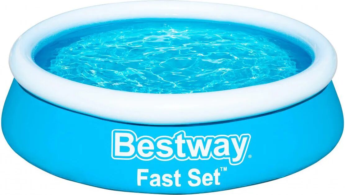 bestway piscina fuori terra autoportante gonfiabile da esterno 940 litri piscina da giardino in pvc ø 183 cm con toppa di riparazione colore azzurro - 57392