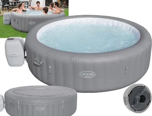 bestway piscina fuori terra idromassaggio gonfiabile da esterno spa 8 posti piscina per giardino ø 236x71h cm - 60135 grenada airjet serie lay-z-spa