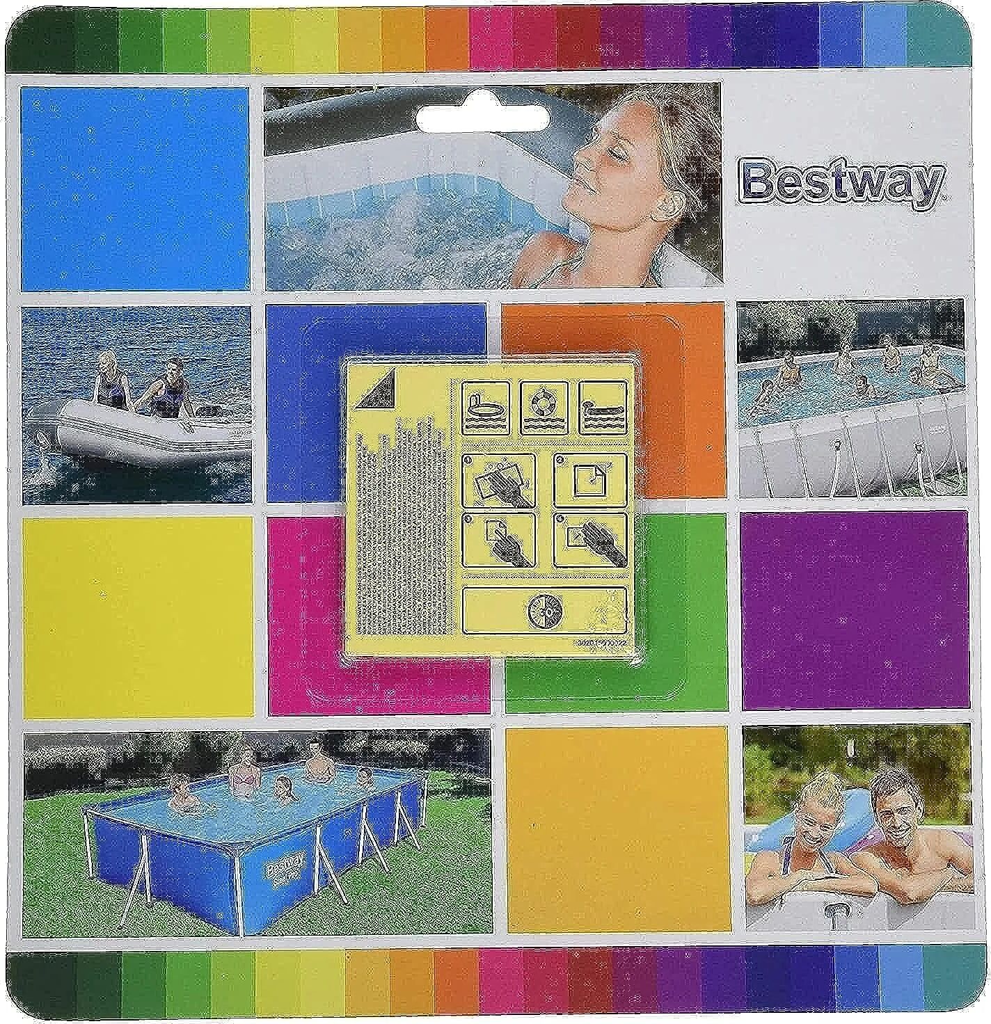 bestway toppe per riparazione piscine sott'acqua autoadesive confezione 10 pezzi - 62091