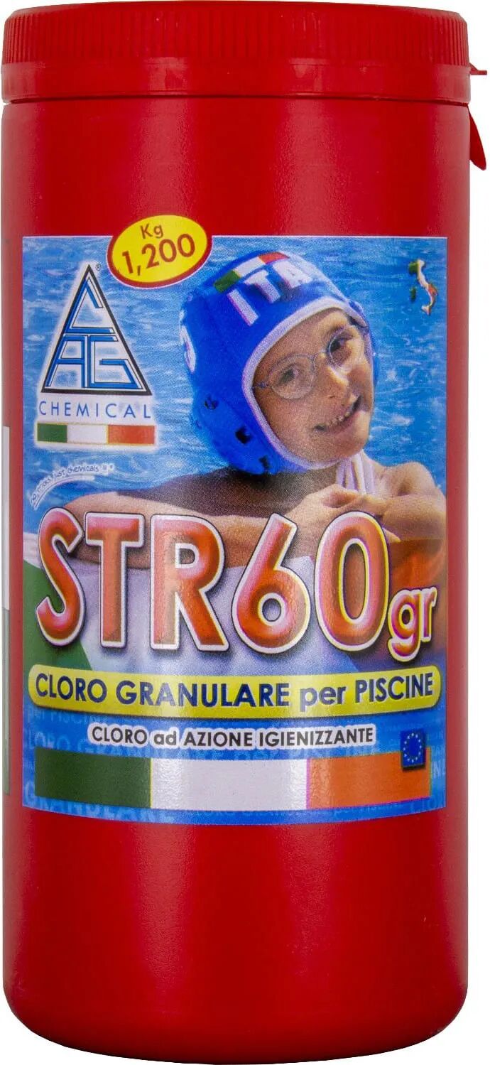 chemical cloro multifunzione per piscine granulare 1.2 kg - 60gr0012