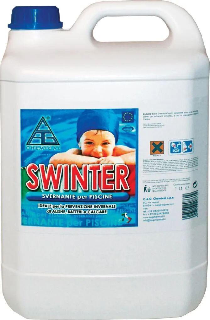 chemical svernante piscina multifunzione antibatterico alghicida e anticalcare 5 litri - swinter