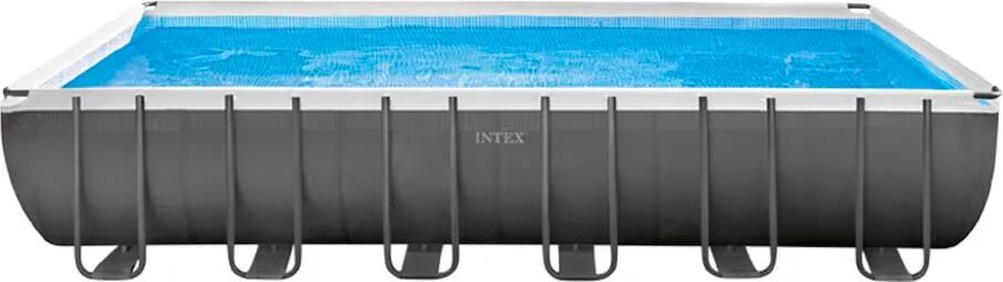 intex piscina fuori terra con telaio portante piscina esterna da giardino in pvc triplice strato rettangolare 732x366x132h cm con pompa a sabbia da 7.900 lt/h - 26364 ultra xtr frame