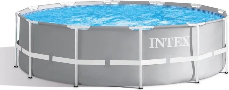 intex piscina fuori terra con telaio portante piscina esterna da giardino rotonda 366x99 cm con pompa filtro - 26716 prism frame