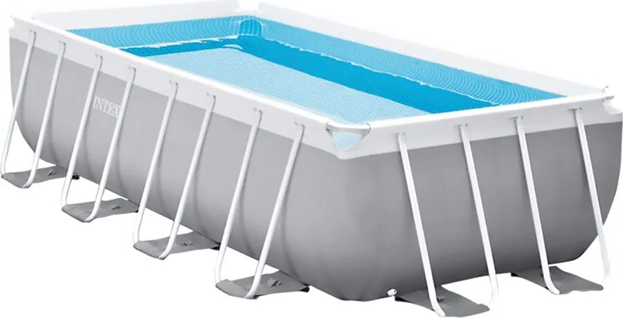 intex piscina fuori terra con telaio portante piscina esterna da giardino rettangolare 400x200x h122 con pompa filtro - 26790 prisma frame
