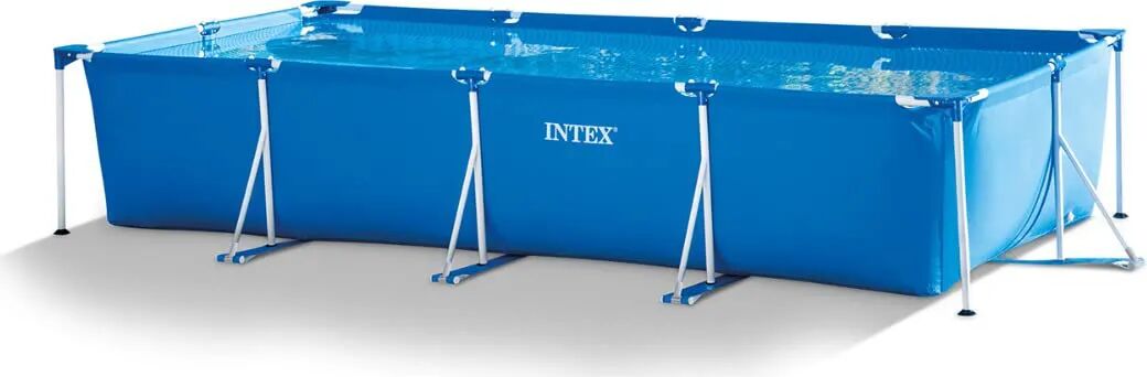 intex piscina fuori terra con telaio portante piscina esterna da giardino in pvc triplice strato rettangolare 450x220x84h cm - 28273 frame