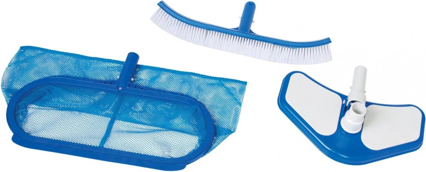 intex kit pulizia piscine retino a sacco + spazzola angolare + testa aspiratrice attacco ø mm 29 - deluxe cleaning - 29057