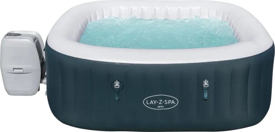 Bestway Piscina Fuoriterra Vasca Idromassaggio Gonfiabile 140 Getti e Riscaldamento 40°C per 4-6 Persone 180 x 180 x 66 - 60015 Lay-Z-Spa Ibiza AirJet