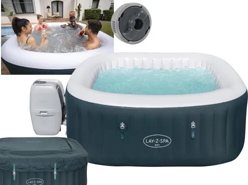 Bestway Piscina Fuori Terra Idromassaggio Gonfiabile da Esterno SPA 6 Posti Piscina per Giardino ø180x66 cm - 60015 Ibiza Airjet Lay-Z-Spa