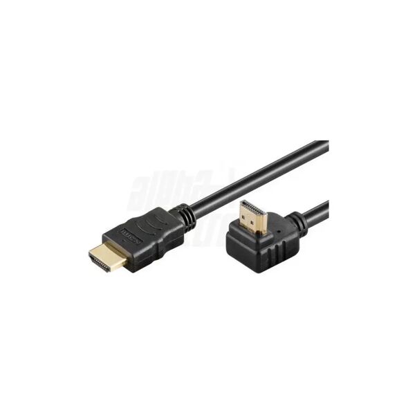 cavo hdmi 4k angolare 90° high speed with ethernet 2.0 10gbps arc cec 3d, colore nero