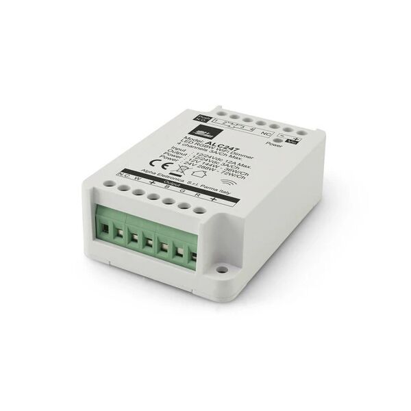 controller led rgbw 12/24v 12a max 3a per canale 4 canali comando wi-fi tramite app e pulsante