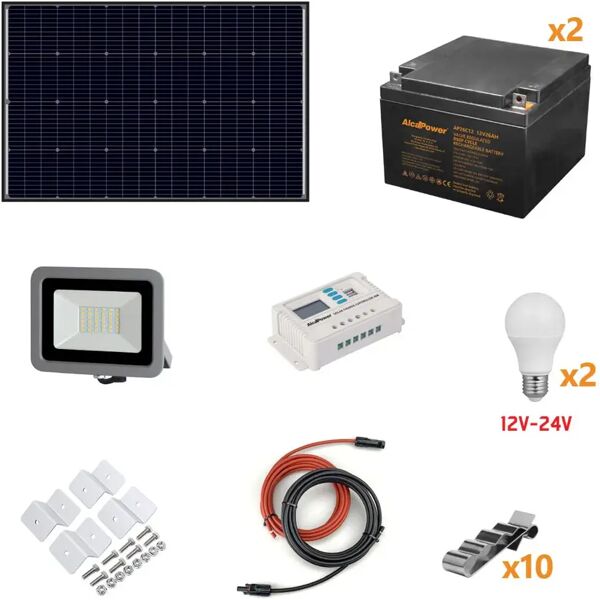 impianto fotovoltaico a isola 160w kit fai da te