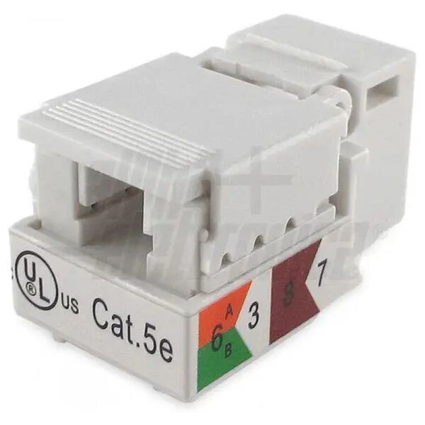 presa rj45 frutto keystone cat.5e utp non schermata crimpaggio senza attrezzi bianco