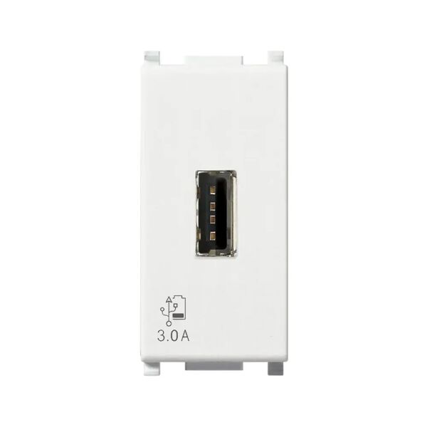 presa usb vimar plana 5v 3a 15w compatibile vimar 14292 1 modulo, bianco