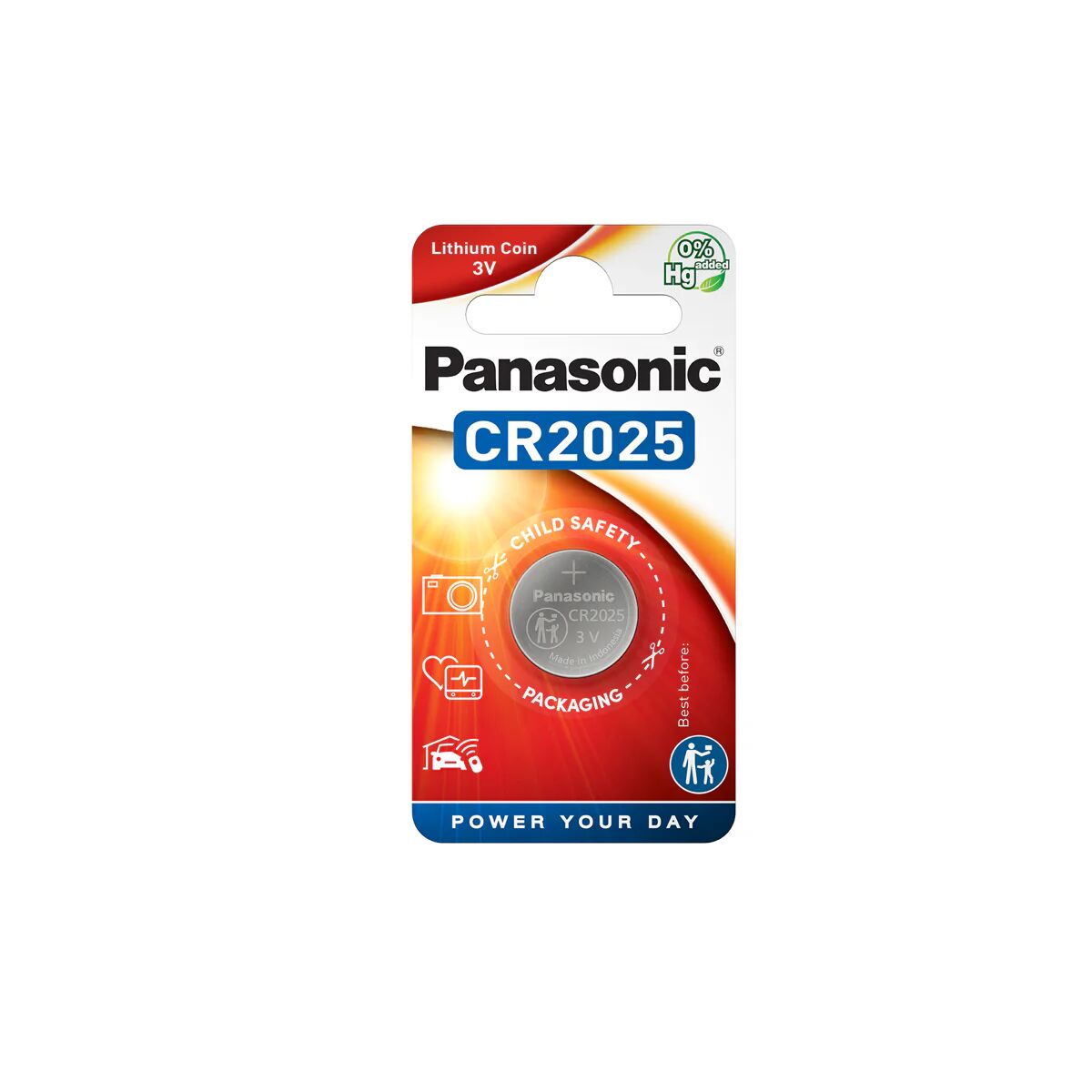 Creative Batteria Piatta CR2025 3V Litio Panasonic BR2025, ECR2025, KCR2025, DL2025, LM2025