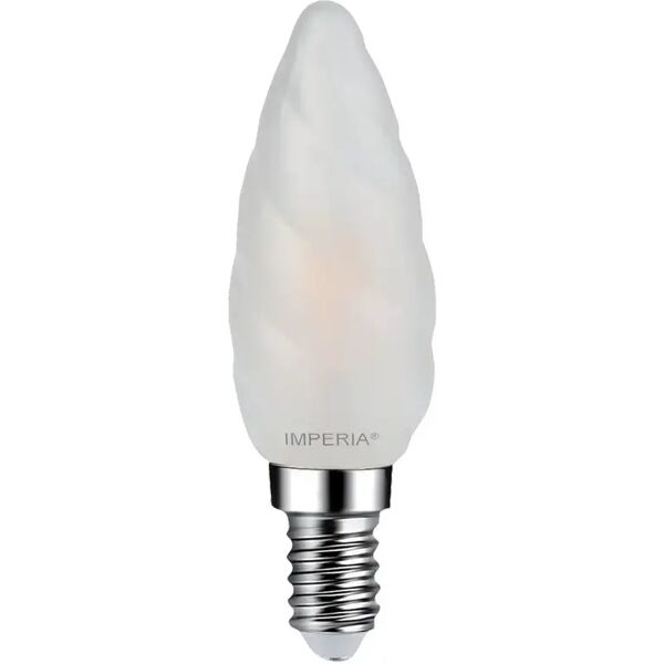 lampada tortiglione led smerigliata e14 2w luce calda