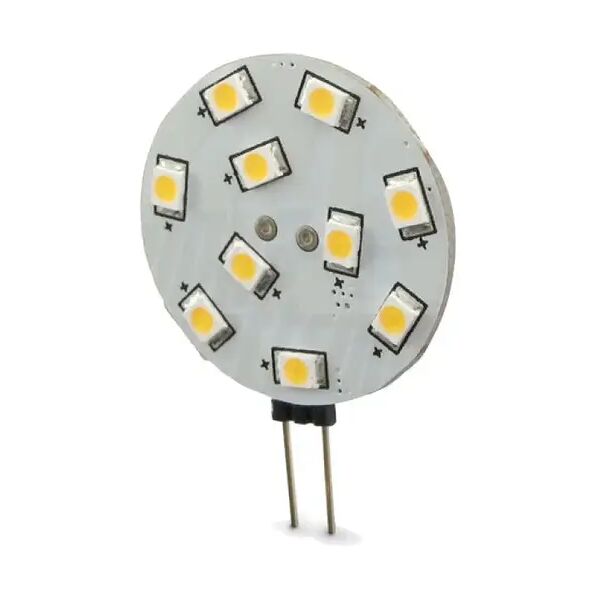 lampadina g4 led 12v 24v ac dc 1.5w luce calda 3000k dischetto