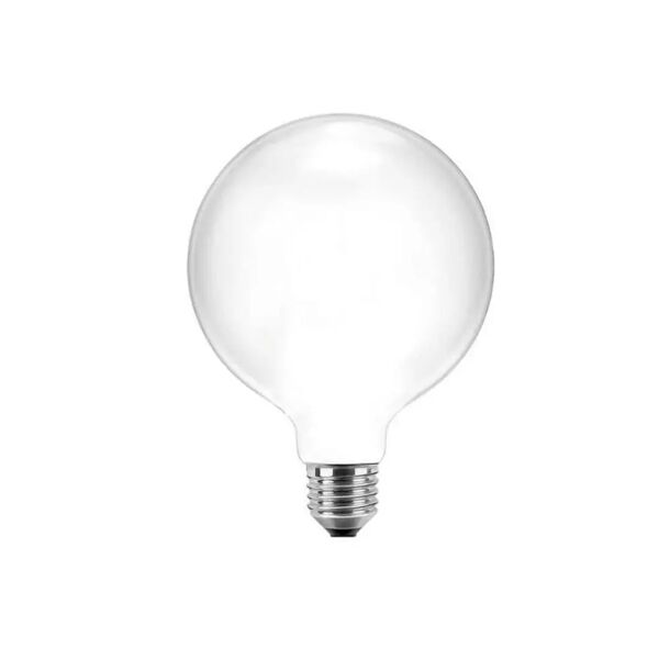 lampadina led globo filamento dimmerabile led e27 11w 1521 lumen bianco latte luce calda 2700k d.125mm