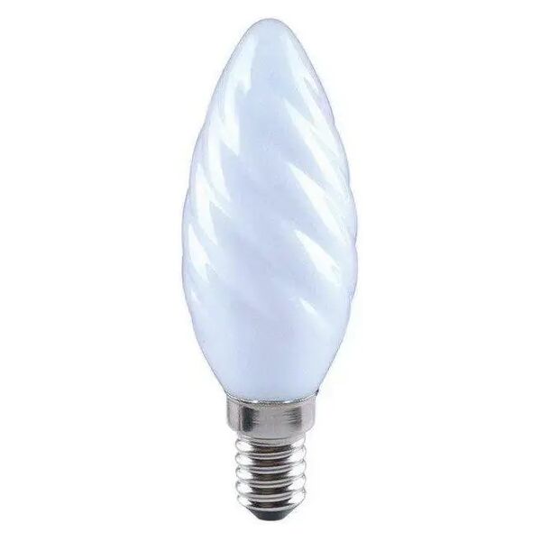 lampada led a filamento oliva tortiglione bianco latte e14 2w tutto vetro luce calda