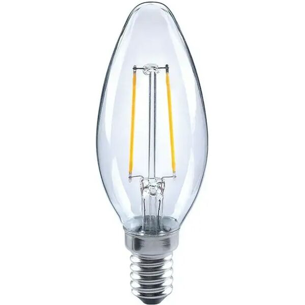 lampadina led oliva trasparente retrofit e14 2,5w 250 lumen calda 2700k