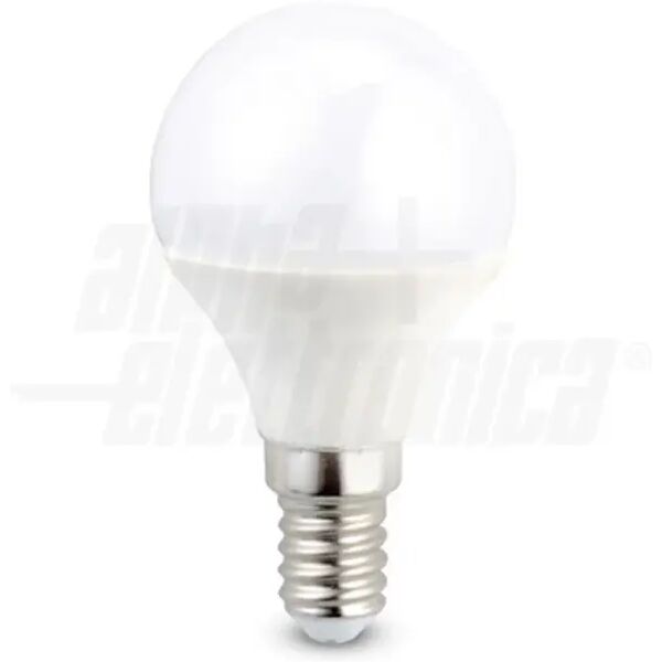 lampadina led e14 luce calda 6w forma sfera 3000k