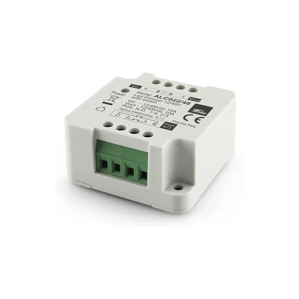 dimmer per strisce led monocolore 24/48vdc 10a comando con pulsante opto isolato